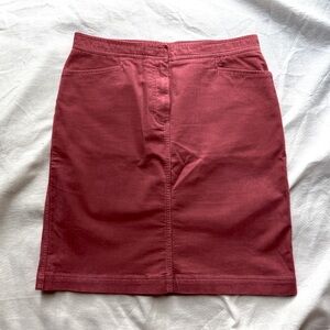 Jones Sport Skirt Women Size 10 Hot Pink Stretch Corduroy Back Slit Exc Cond